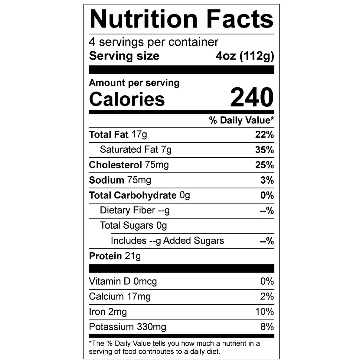 organic prairie ground beef nutritional information