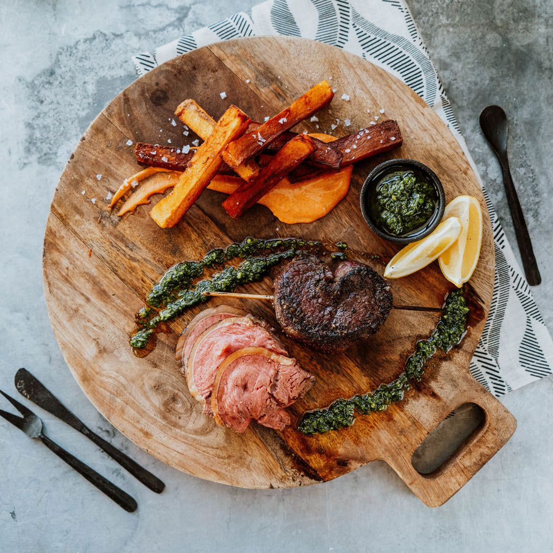picanha steak on a plate with fries 