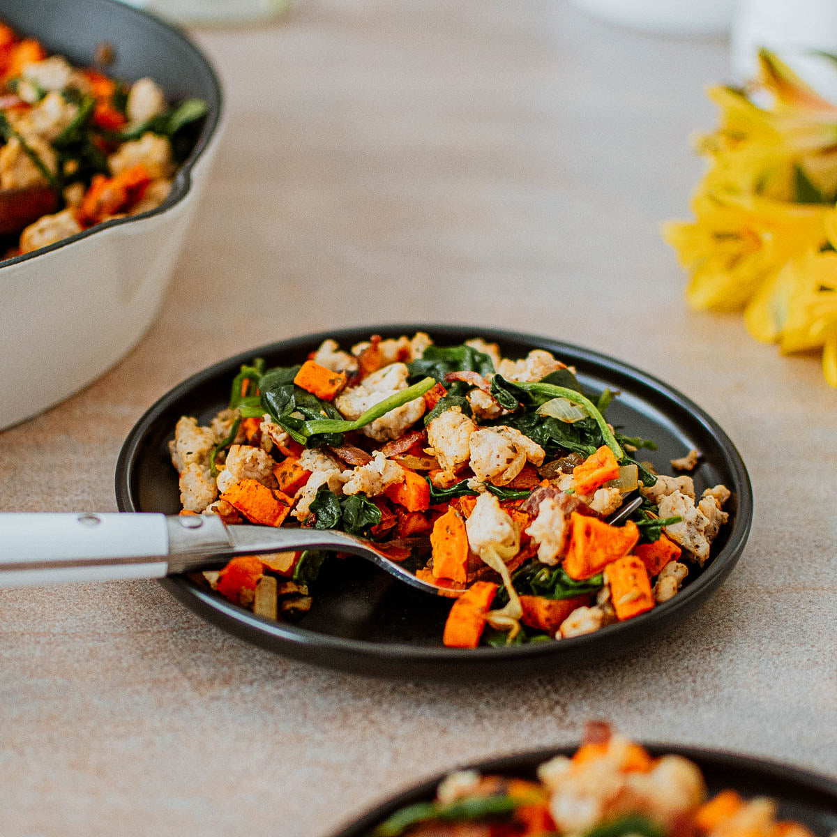 organic ground turkey hash